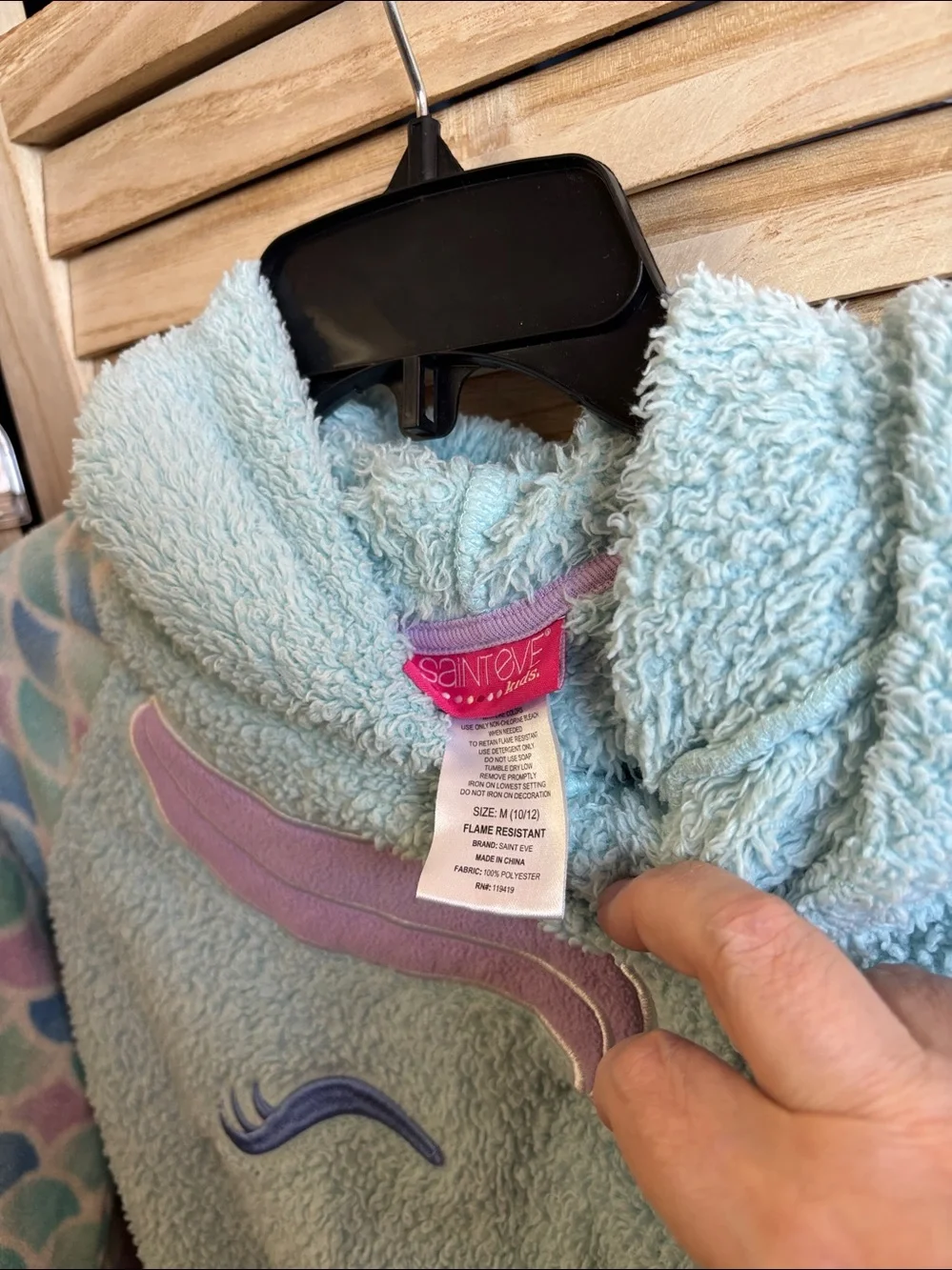 Girls Cozy Pastel Unicorn Hooded Lounge Set - Mint & Lavender Medium